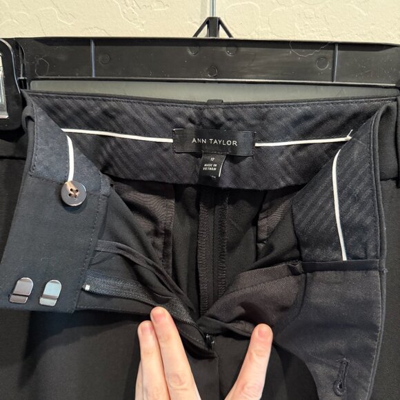 Ann Taylor Black Trouser Pant - 12 - Picture 3 of 4